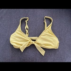 kona sol yellow tie swim top